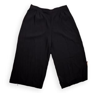 J Crew 365 Black Elastic Waist Wide Leg Pants 16